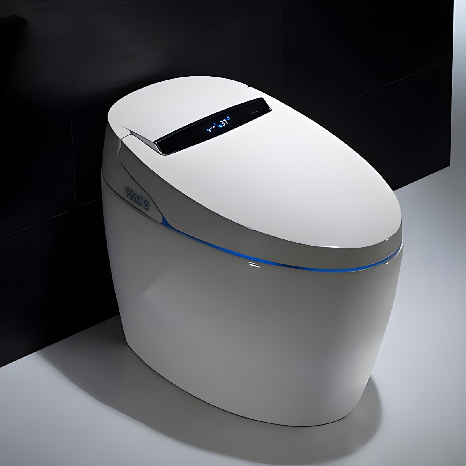 Ceramic Intelligent/Smart Modern Toilet White P-trap Automatic/Remote Controlled