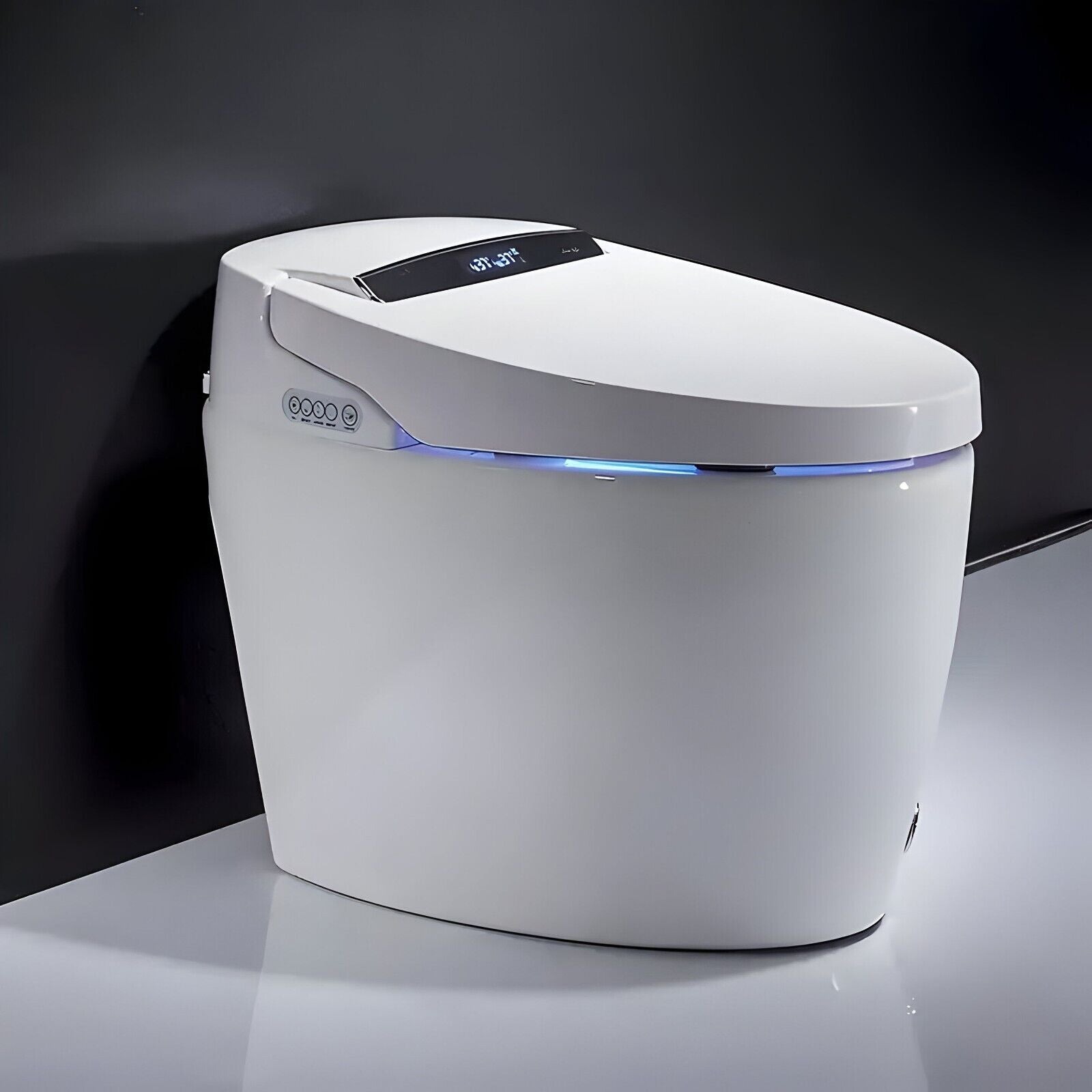 Ceramic Intelligent/Smart Modern Toilet White P-trap Automatic/Remote Controlled