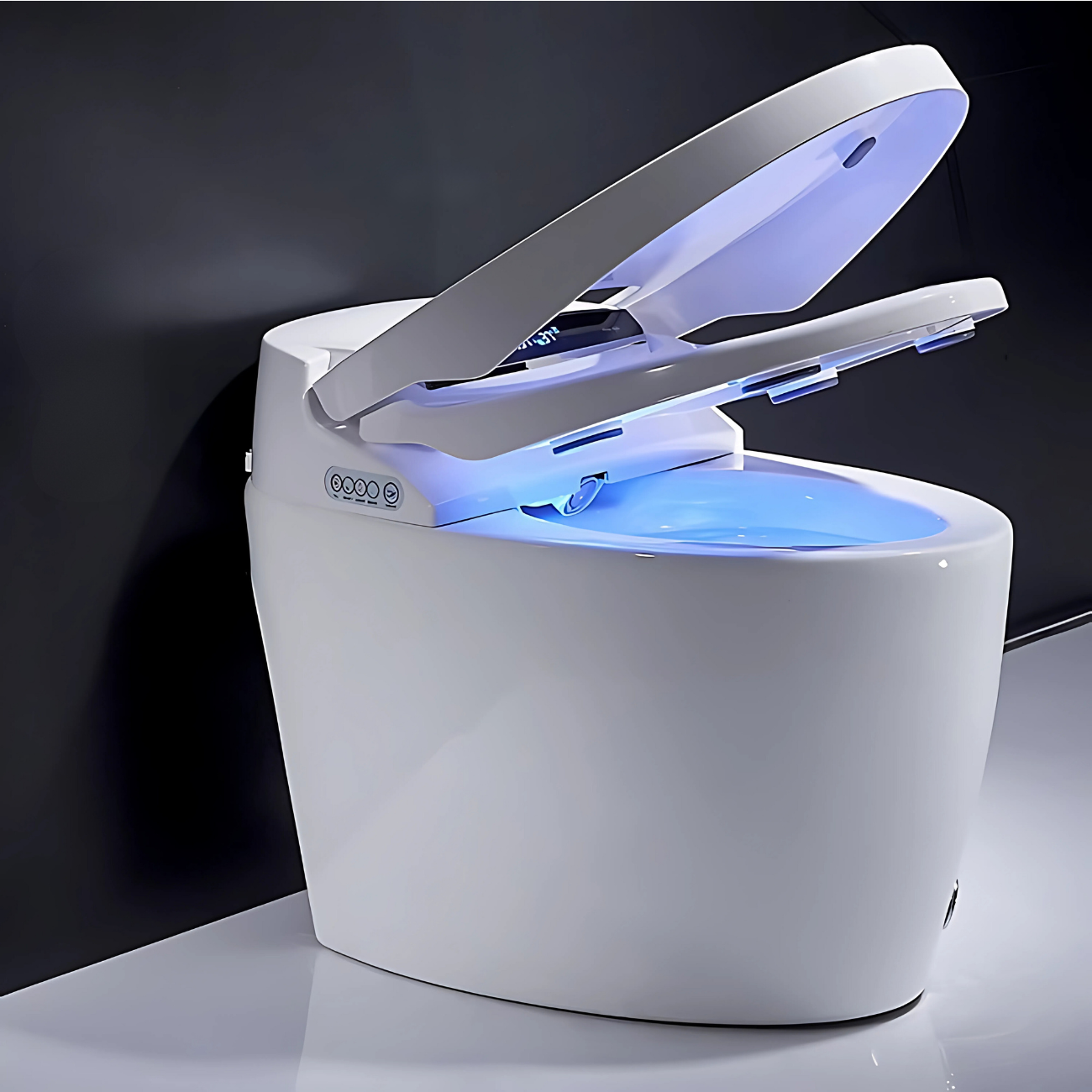 Ceramic Intelligent/Smart Modern Toilet White P-trap Automatic/Remote Controlled