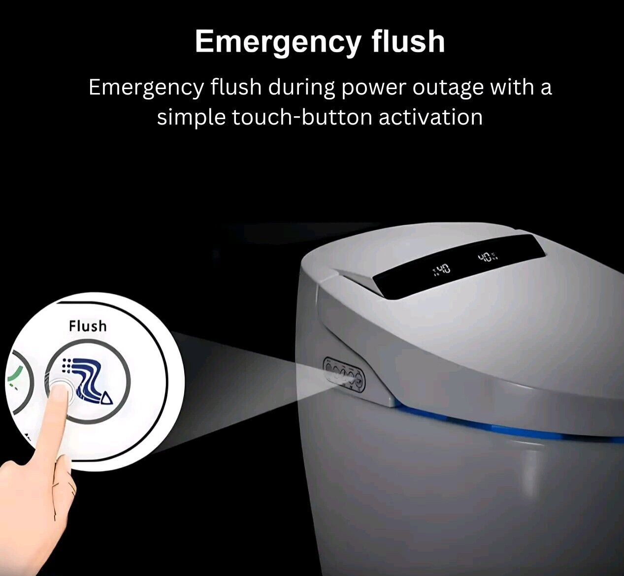 Ceramic Intelligent/Smart Modern Toilet White P-trap Automatic/Remote Controlled