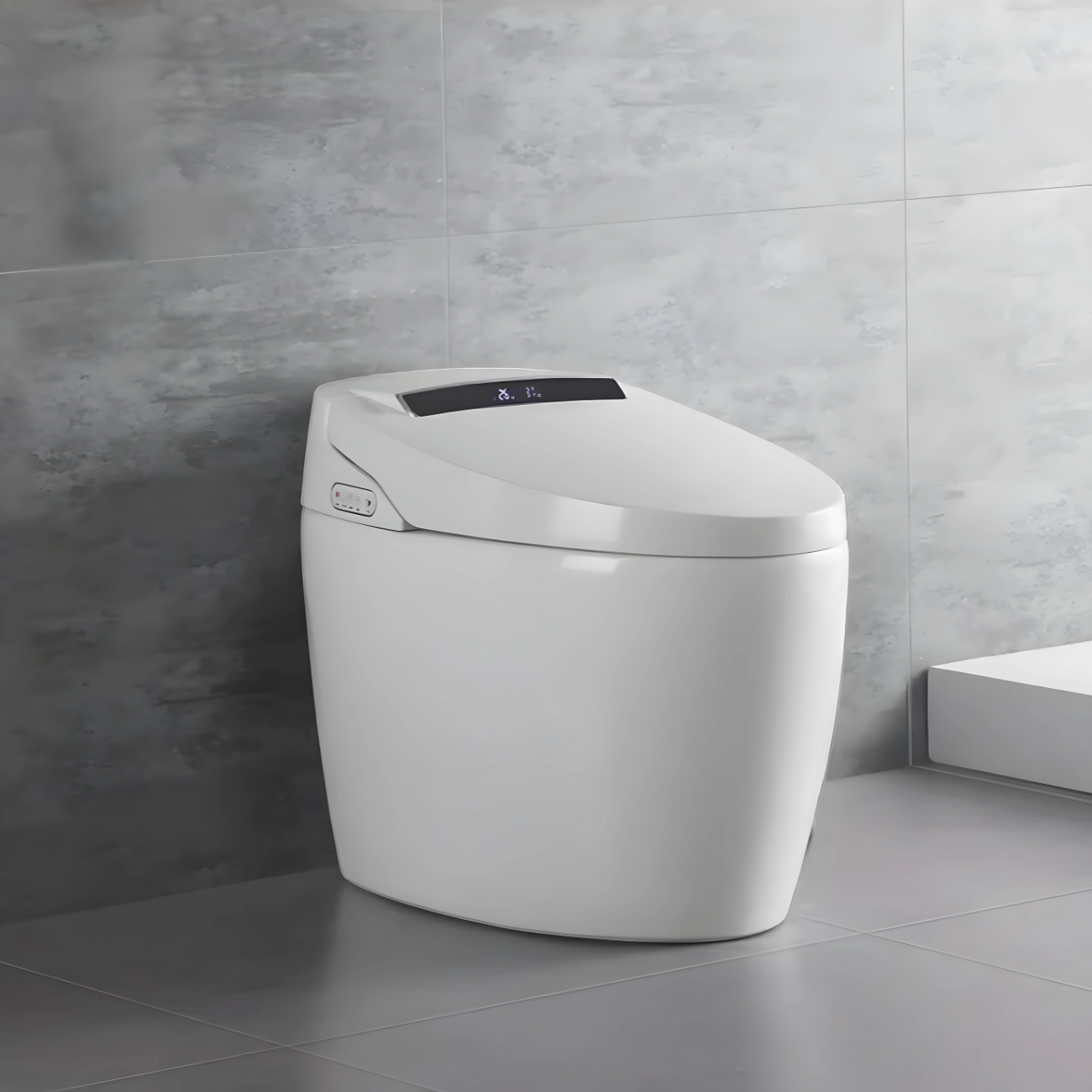 Ceramic Intelligent/Smart Modern Toilet White P-trap Automatic/Remote Controlled