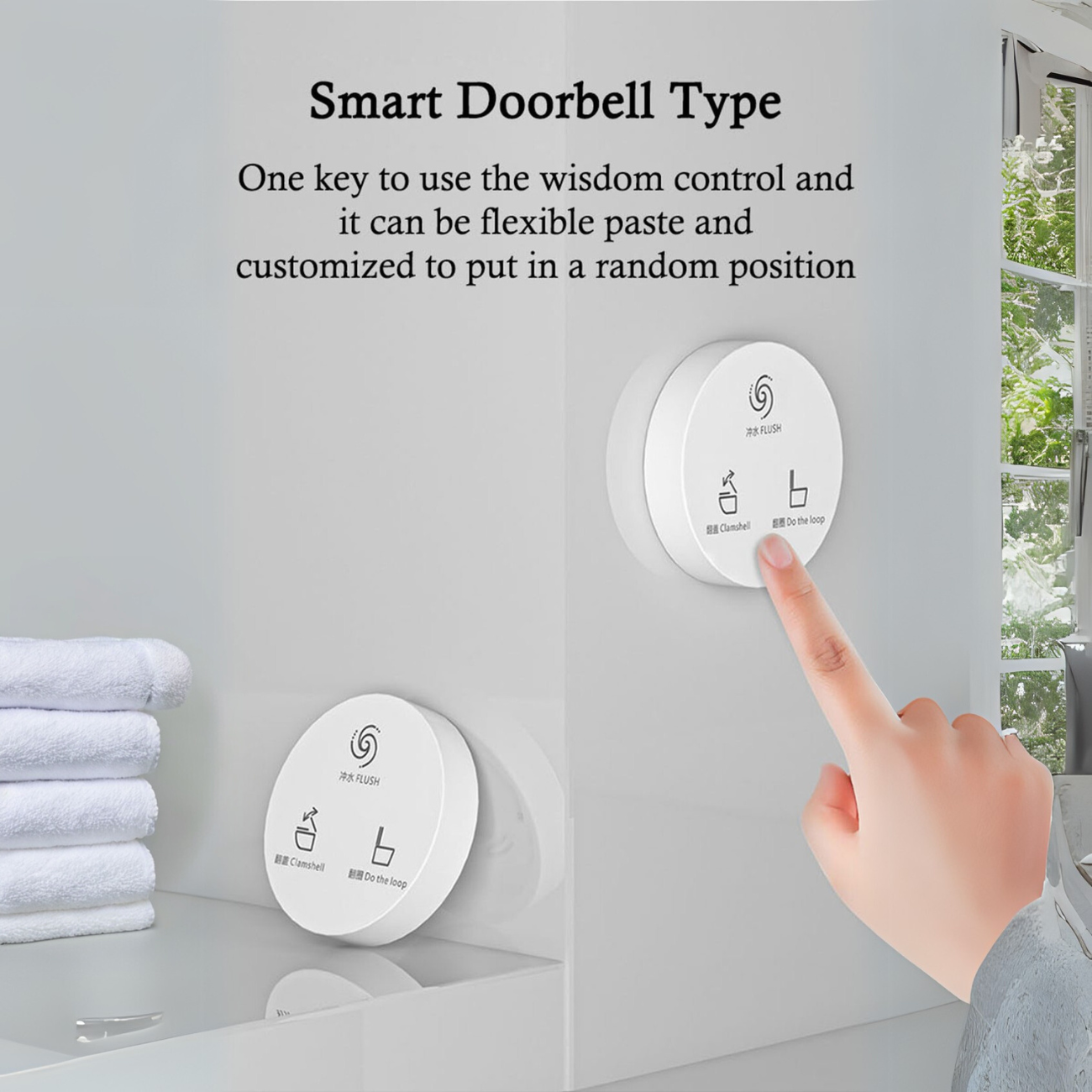 Wall Hung Smart Automatic/Remote Controlled Bidet Frame Set w/ Concealed Cistern