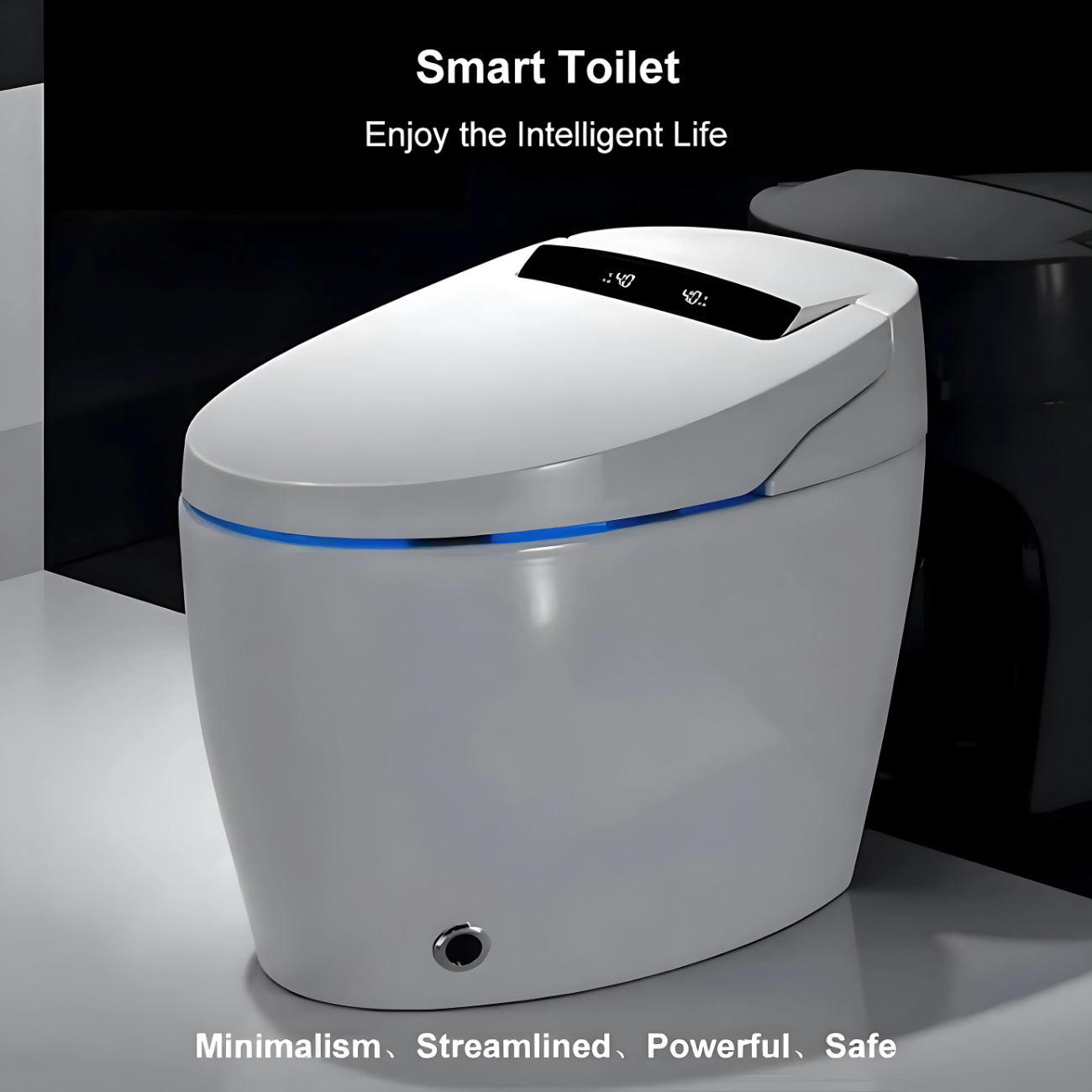 Ceramic Intelligent/Smart Modern Toilet White P-trap Automatic/Remote Controlled